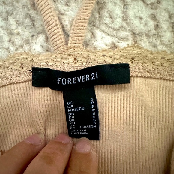 Forever 21 | Crop Halter Top | Beige | Size Small - Picture 2 of 4